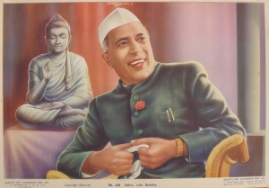 Nehru with Buddha